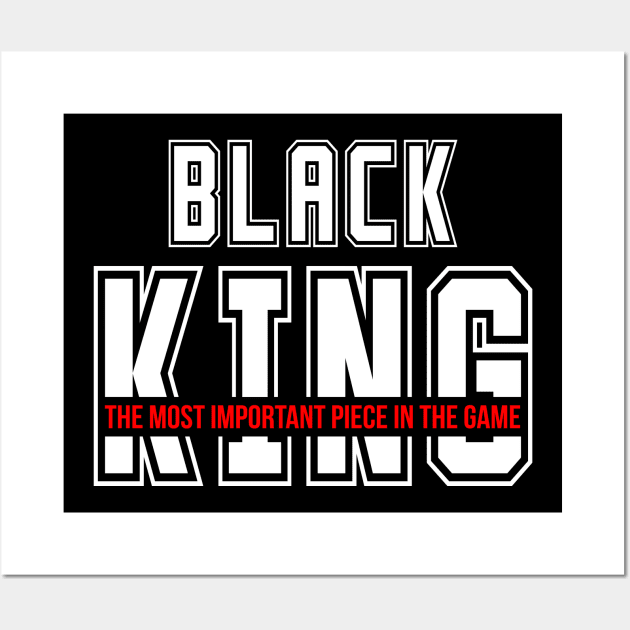 Black King Black History Month Gift For Proud Black Men Wall Art by BadDesignCo